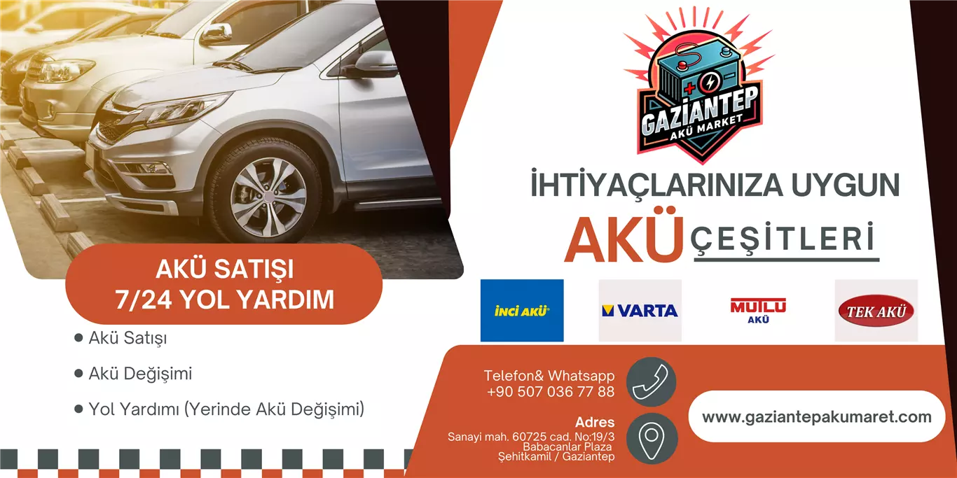Gaziantep Akü Satışı, Gaziantep Akücü