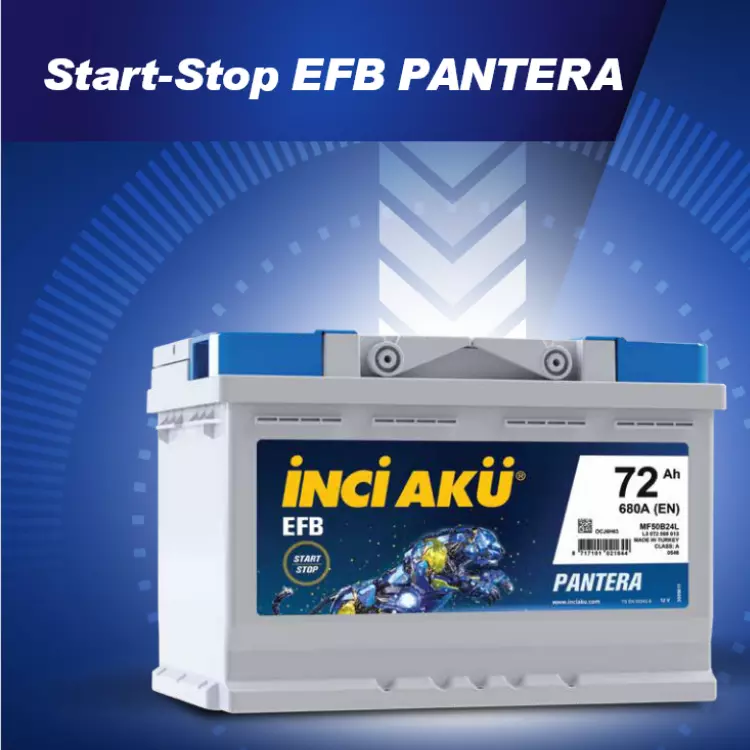 İNCİ Start-Stop EFB Pantera Akü - Gaziantep Akü Market’te!